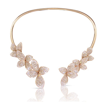 PASQUALE BRUNI 'GIARDINI SEGRETI' 18CT ROSE GOLD CHAMPAGNE AND WHITE DIAMOND NECKLACE