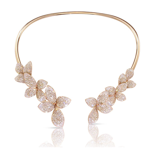 PASQUALE BRUNI 'GIARDINI SEGRETI' 18CT ROSE GOLD CHAMPAGNE AND WHITE DIAMOND NECKLACE (Image 1)