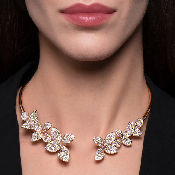 PASQUALE BRUNI 'GIARDINI SEGRETI' 18CT ROSE GOLD CHAMPAGNE AND WHITE DIAMOND NECKLACE (Image 2)