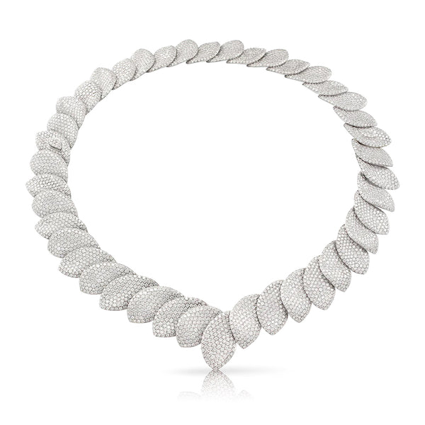 PASQUALE BRUNI 'ALELUIA' 18CT WHITE GOLD 19.83CT PAVE DIAMOND COMBINATION NECKLACE (Image 1)