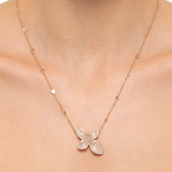 PASQUALE BRUNI 'GIARDINI SEGRETI' 18CT ROSE GOLD WHITE AND CHAMPAGNE DIAMOND NECKLACE (Image 2)