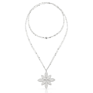 PASQUALE BRUNI GHIRLANDA LUCE DI LOTO 18CT WHITE GOLD DIAMOND NECKLACE