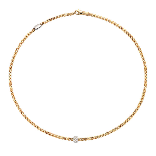 FOPE EKA 18CT YELLOW GOLD DIAMOND NECKLACE (Image 1)