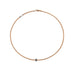 FOPE "EKA" 18CT ROSE GOLD NECKLACE AND WHITE GOLD PAVE  BLACK DIAMOND RHONDEL 50CM (Thumbnail 1)