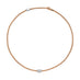FOPE "EKA" 18CT ROSE GOLD NECKLACE WITH WHITE GOLD DIAMOND SET RHONDEL 43CM (Thumbnail 1)