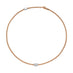 FOPE "EKA" 18CT ROSE GOLD NECKLACE WITH WHITE GOLD DIAMOND SET RHONDEL 43CM (Thumbnail 1)