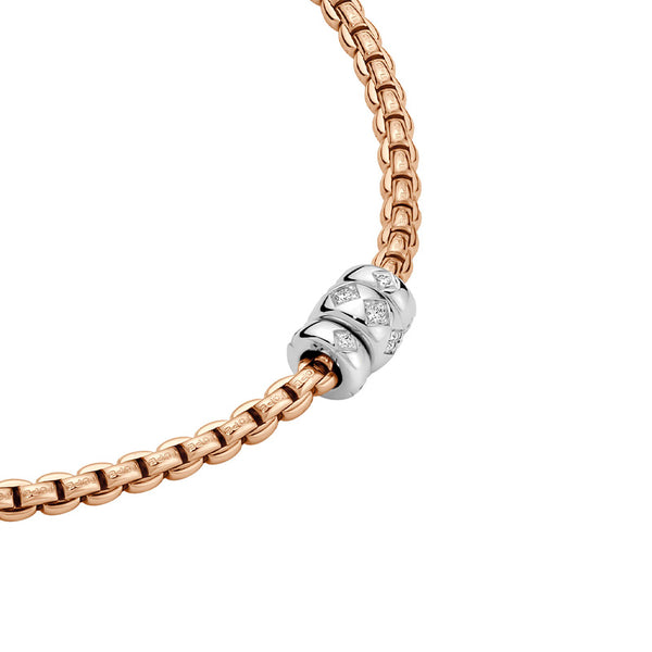 FOPE 'EKA' 18CT ROSE & WHITE GOLD DIAMOND NECKLACE (Image 2)