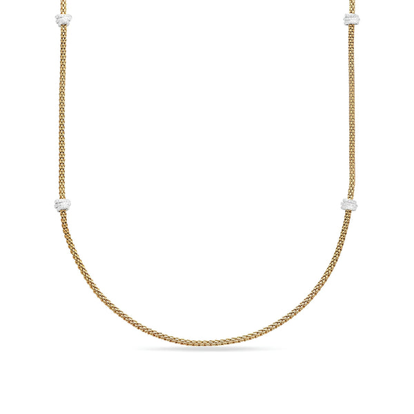 FOPE 'PRIMA' 18CT YELLOW GOLD AND 18CT WHITE GOLD PAVE DIAMOND NECKLACE (Image 1)