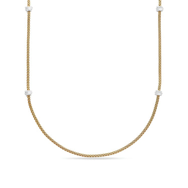FOPE 'PRIMA' 18CT YELLOW GOLD AND 18CT WHITE GOLD PAVE DIAMOND NECKLACE