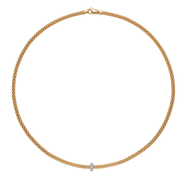 FOPE PRIMA 18CT YELLOW GOLD DIAMOND NECKLACE (Image 1)