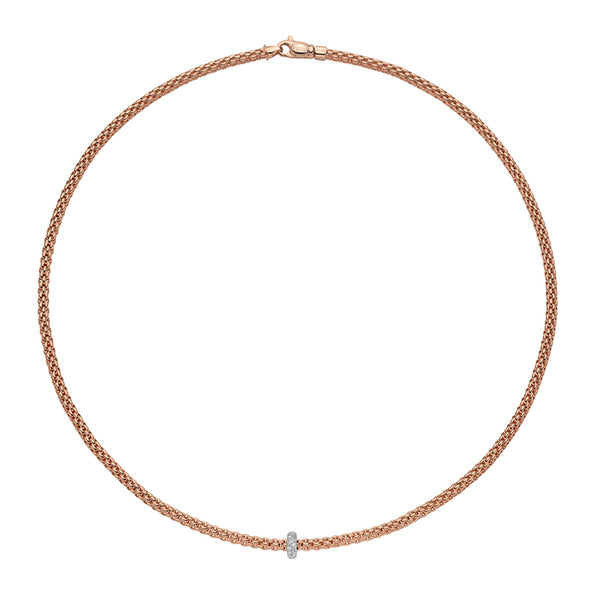 FOPE PRIMA 18CT ROSE GOLD DIAMOND NECKLACE (Image 1)