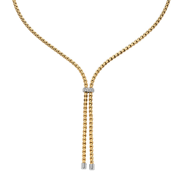 FOPE EKA 18CT YELLOW GOLD DIAMOND LARIAT NECKLACE (Image 1)