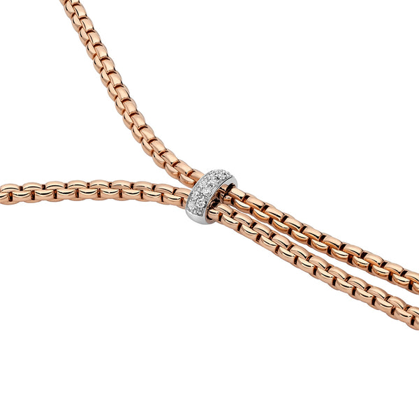 FOPE EKA 18CT ROSE GOLD DIAMOND LARIAT NECKLACE (Image 2)
