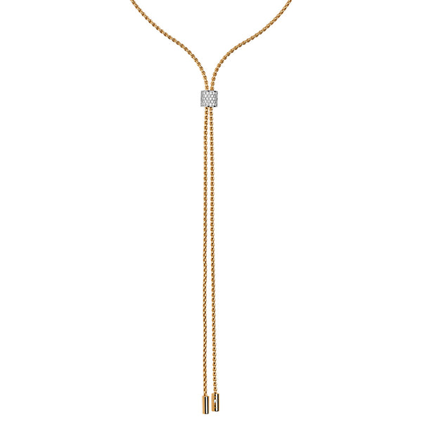 FOPE ARIA 18CT YELLOW GOLD DIAMOND LARIAT NECKLACE (Image 1)