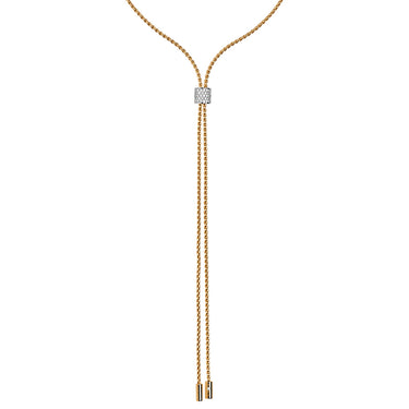 FOPE ARIA 18CT YELLOW GOLD DIAMOND LARIAT NECKLACE