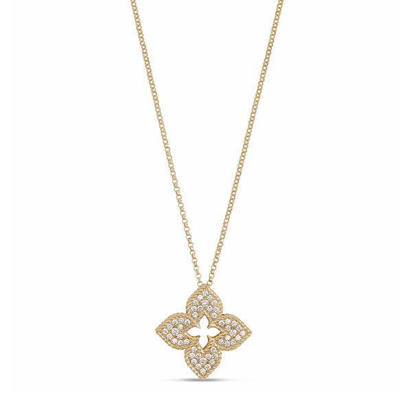 ROBERTO COIN VENETIAN PRINCESS 18CT YELLOW GOLD DIAMOND NECKLACE (Image 1)