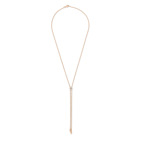 ROBERTO COIN 'LOVE IN VERONA' 18CT ROSE GOLD LARIAT STYLE DIAMOND NECKLACE (Image 3)
