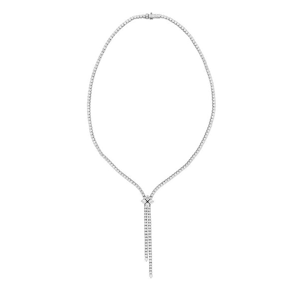 ROBERTO COIN 'LOVE IN VERONA' 18CT WHITE GOLD LARIAT STYLE DIAMOND LINE NECKLACE (Image 2)