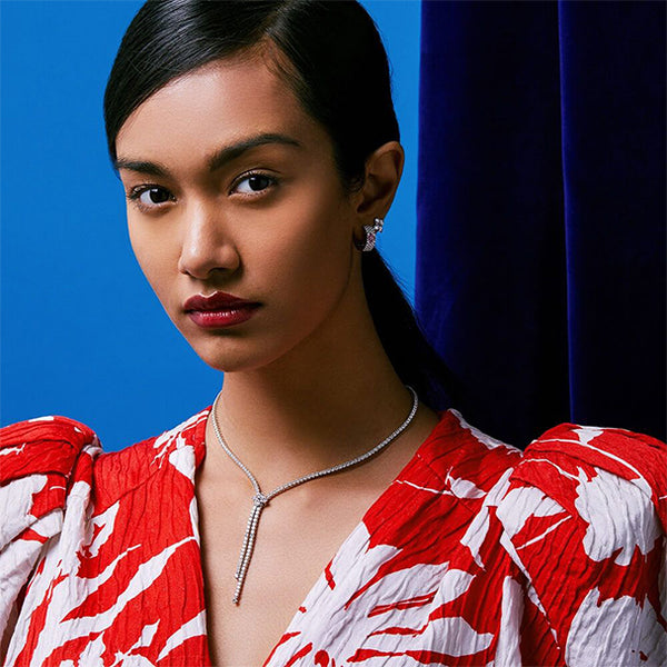 ROBERTO COIN 'LOVE IN VERONA' 18CT WHITE GOLD LARIAT STYLE DIAMOND LINE NECKLACE (Image 3)