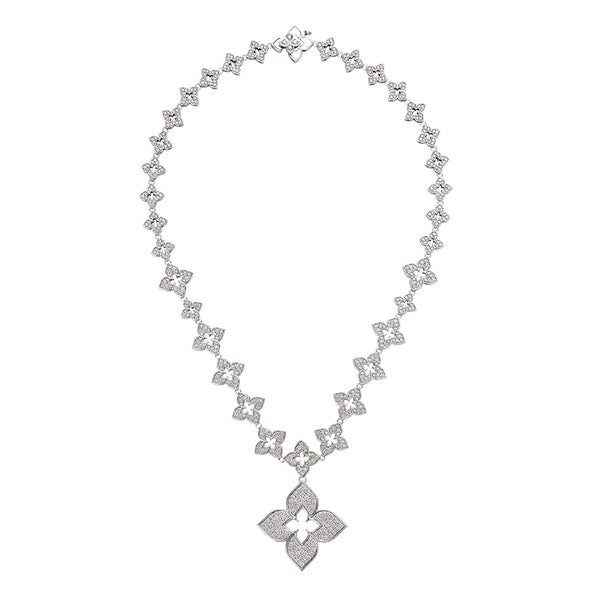 ROBERTO COIN 'VENETIAN PRINCESS' 18CT WHITE GOLD DIAMOND NECKLACE (Image 1)