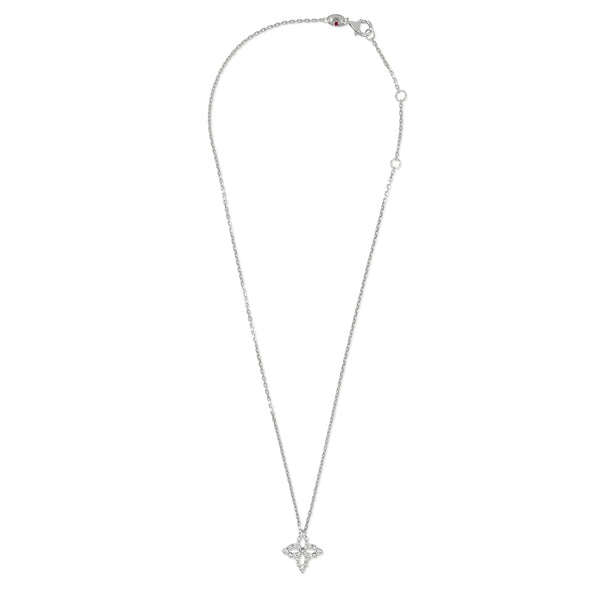ROBERTO COIN "DIAMOND PRINCESS" 18ct WHITE GOLD DIAMOND & RUBY NECKLACE (Image 2)