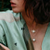 ROBERTO COIN 'PRINCESS FLOWER' 18CT ROSE GOLD MALACHITE AND DIAMOND NECKLACE (Thumbnail 2)