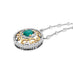 18CT WHITE GOLD AND YELLOW GOLD COLOMBIAN EMERALD AND DIAMOND NECKLACE (Thumbnail 2)