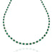 PLATINUM & 18CT WHITE GOLD COLOMBIAN EMERALD & DIAMOND LINE NECKLACE (Thumbnail 1)