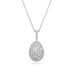 NEW ITALIAN ART 18CT WHITE GOLD EGG-SHAPED DIAMOND NECKLACE (Thumbnail 1)