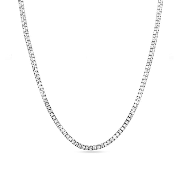 DEMEGLIO 18CT WHITE GOLD 2.93CT DIAMOND LINE NECKLACE (Image 1)