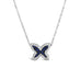 18CT WHITE GOLD BLUE SAPPHIRE AND DIAMOND 'BUTTERFLY' NECKLACE (Thumbnail 1)