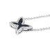18CT WHITE GOLD BLUE SAPPHIRE AND DIAMOND 'BUTTERFLY' NECKLACE (Thumbnail 2)