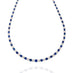 PLATINUM & 18CT WHITE GOLD CEYLON SAPPHIRE & DIAMOND LINE NECKLACE (Thumbnail 1)