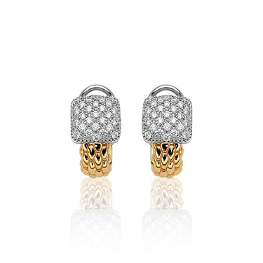 FOPE VENDOME 18CT GOLD PAVÉ DIAMOND EARRINGS