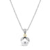18CT WHITE GOLD AND YELLOW GOLD SOUTH SEA PEARL AND DIAMOND DROP PENDANT (Thumbnail 1)