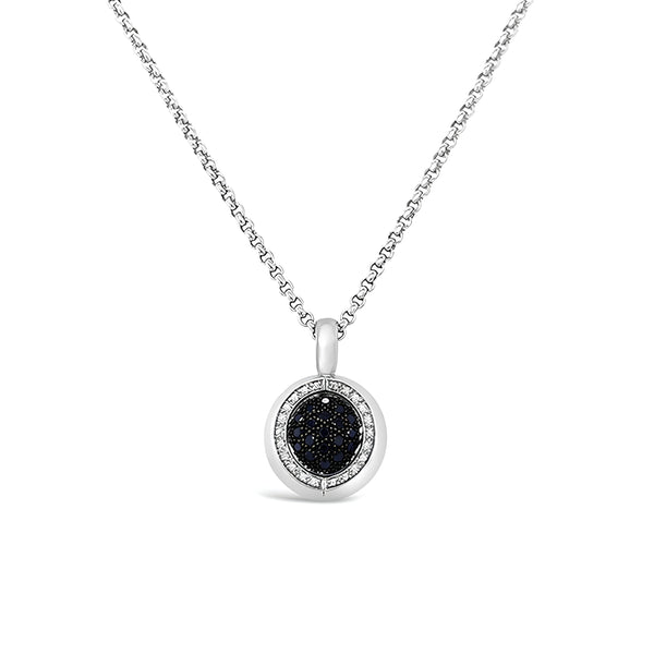 JORG HEINZ 18CT WHITE GOLD BLACK AND WHITE DIAMOND SOUTH SEA PEARL MAGIC PENDANT (Image 2)