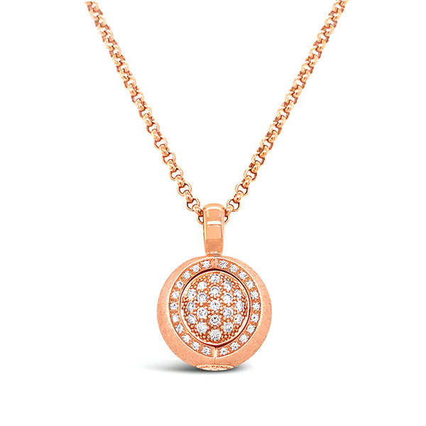 JORG HEINZ 18CT ROSE GOLD NATURAL BROWN AND WHITE DIAMOND TAHITIAN PEARL MAGIC PENDANT (Image 2)