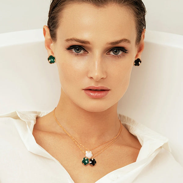 PASQUALE BRUNI BON TON LONDON BLUE TOPAZ & DIAMOND EARRINGS IN ROSE GOLD (Image 2)