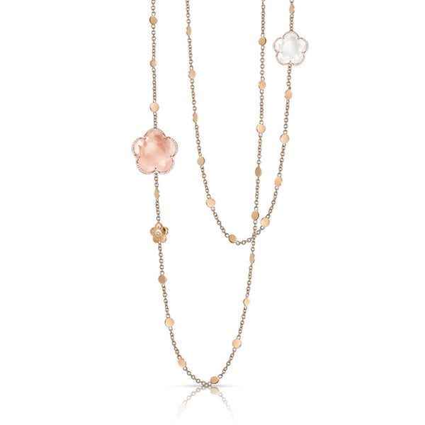 PASQUALE BRUNI BON TON PINK & WHITE QUARTZ & DIAMOND NECKLACE (Image 1)