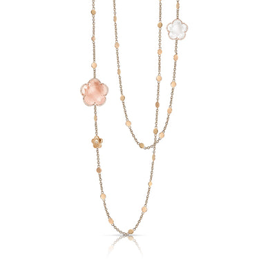 PASQUALE BRUNI BON TON PINK & WHITE QUARTZ & DIAMOND NECKLACE