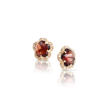 PASQUALE BRUNI FIGLIA DEI FIORI 18CT ROSE GOLD GARNET & DIAMOND EARRINGS