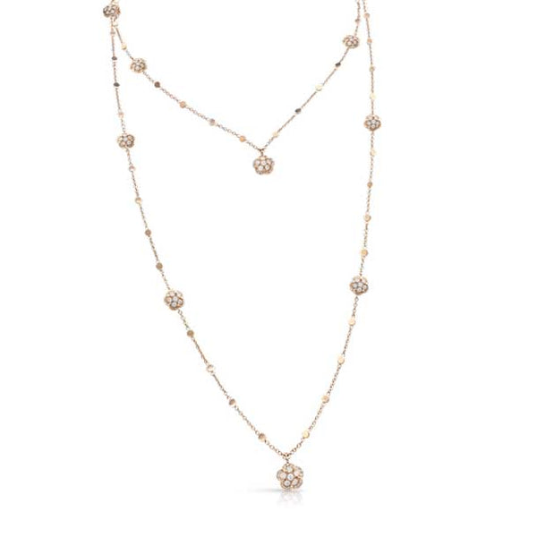PASQUALE BRUNI FIGLIA DEI FIORI 18CT ROSE GOLD WHITE AND CHAMPAGNE DIAMOND NECKLACE (Image 1)