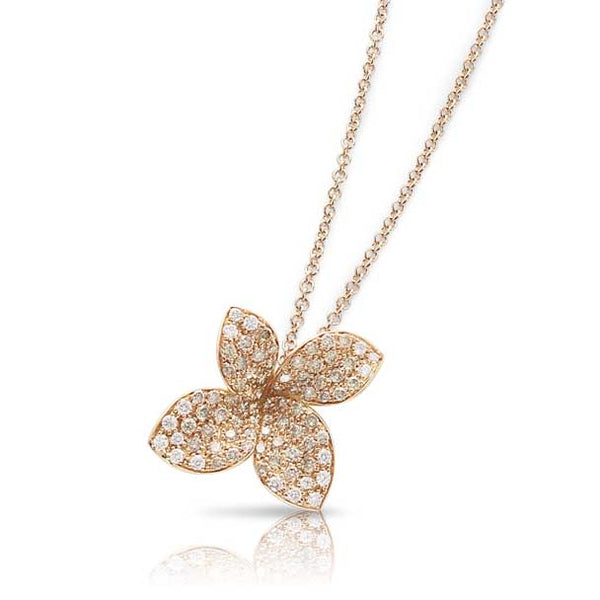 PASQUALE BRUNI 'PETIT GARDEN' 18CT ROSE GOLD WHITE AND CHAMPAGNE DIAMOND NECKLACE (Image 1)