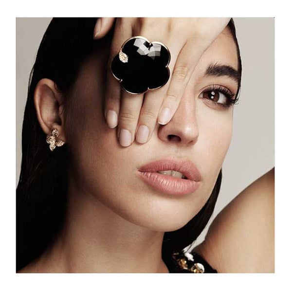 PASQUALE BRUNI 'PETIT GARDEN' 18CT ROSE GOLD WHITE AND CHAMPAGNE DIAMOND EARRINGS (Image 2)