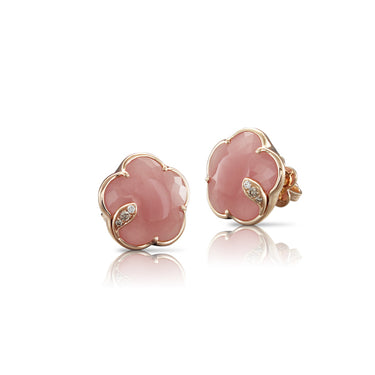 PASQUALE BRUNI TON JOLI PINK CHALCEDONY AND DIAMOND EARRINGS