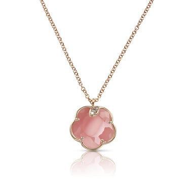 PASQUALE BRUNI TON JOLI PINK CHALCEDONY AND DIAMOND PENDANT