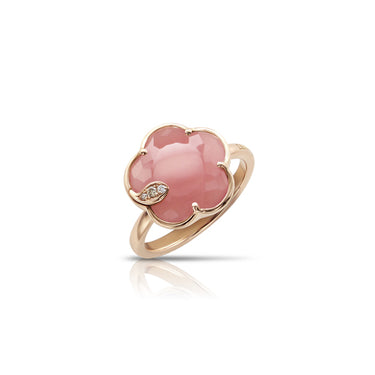 PASQUALE BRUNI PETIT JOLI PINK CHALCEDONY AND CHAMPAGNE DIAMOND RING