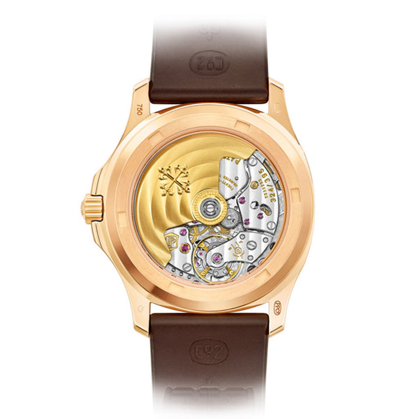 PATEK PHILIPPE PRE-OWNED AQUANAUT LUCE DIAMOND BEZEL IN ROSE GOLD ON A RUBBER STRAP (Image 4)