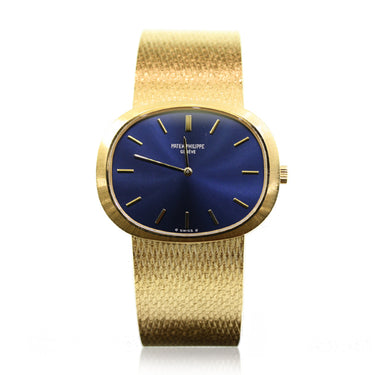 PATEK PHILIPPE VINTAGE GOLDEN ELLIPSE WITH BLUE DIAL