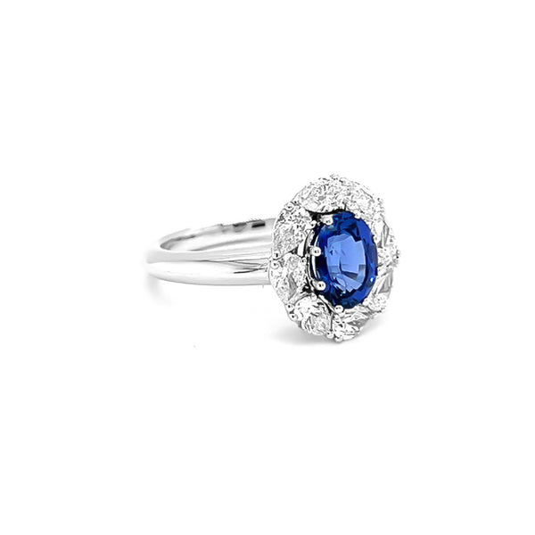 PICCHIOTTI 18CT WHITE GOLD 1.64CT SAPPHIRE AND DIAMOND RING (Image 2)